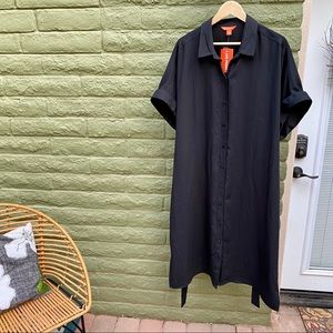 Joe Fresh Black Button Down Dress w/ Tie